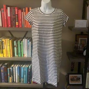 NWT Gap Black and White Striped T-shirt Dress